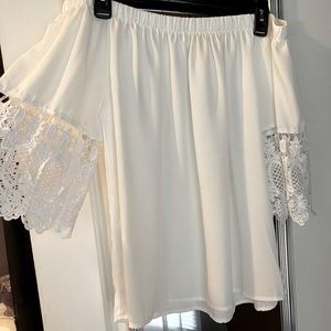 White off the shoulder top